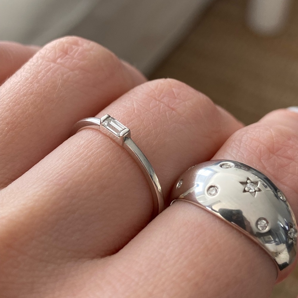925 Silver Moissanite Ring
